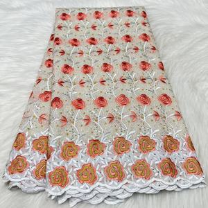 Mới Nhất Châu Phi Ren Vải Chất Lượng Cao Thêu Vải Lafayette Thụy Sĩ Ren Khâu Quần Áo Trong Thụy Sĩ Tela De Cera Suiza - Product Image 4