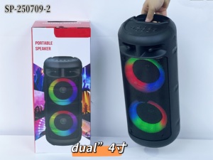 Altavoz Bluetooth portátil RGB de 4 pulgadas, sistema de sonido inalámbrico de graves profundos de 10W con MIC TWS USB TF FM AUX, función LED - Product Image 5