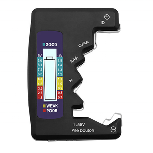 เครื่องทดสอบแบตเตอรี่สากลจอ LCD,เครื่องทดสอบความจุแบตเตอรี่ดิจิทัลเครื่องมือวิเคราะห์ความจุของแบตเตอรี่ C D N AA AAA 9V 1.5V - Product Image 1