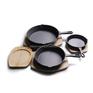 6 "8" 10 "ノンスティック前味付けハンドル鋳鉄フライパン3個セット - Product Image 3