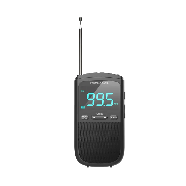 Haute qualité Portable Mini Am Fm lecteur Radio de poche avertissement météo réveil Airband 800mAh Radio de poche numérique