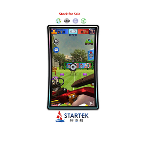 1920x1080 32 Inch C-curved LCD Monitor <strong>Display</strong> with CTP Full Color HD-MI/<strong>VGA</strong>/USB Interface Running LED Inside Tempered Glass - Product Image 1