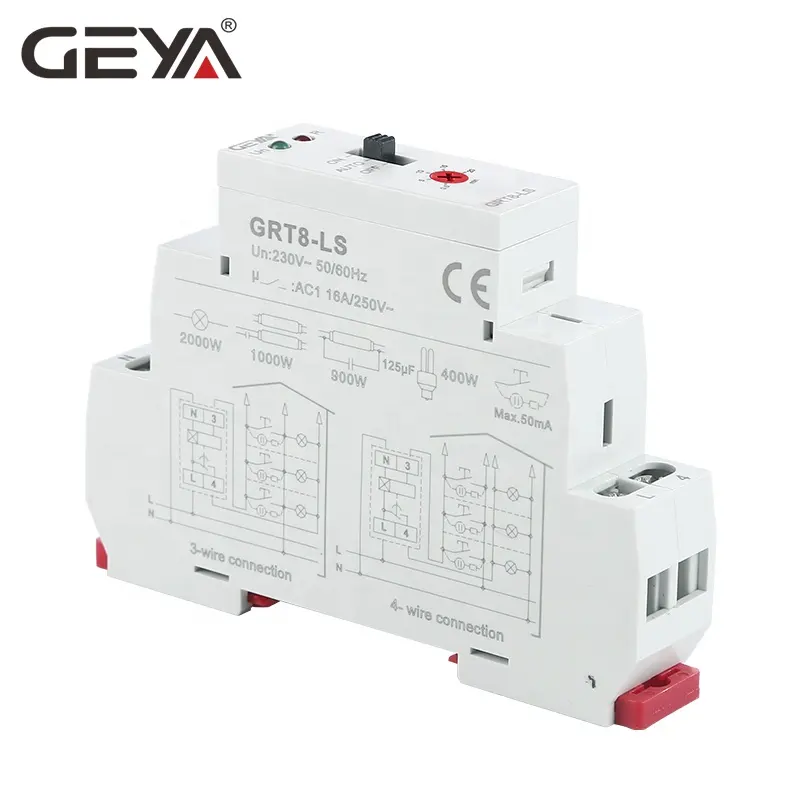 GEYA GRT8-LS AC230V Multifunzione Scala Tempo di Luce Interruttore Scala Relè Elettronico 1SPST 16A