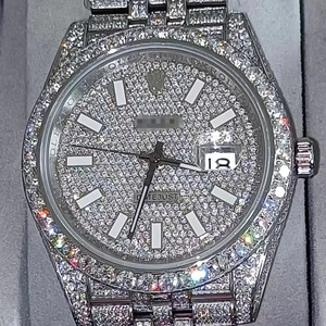 Đồng hồ nam Blingbling CZ Bustdown thương hiệu cao cấp 41mm với bộ máy tự động, toàn bộ mặt được đính đá, đồng hồ cơ khí đeo tay dành cho nam - Product Image 6