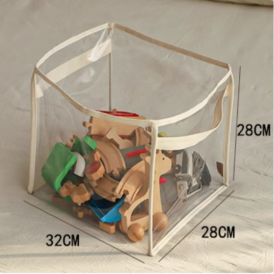 Cesta transparente de PVC - tamaño grande