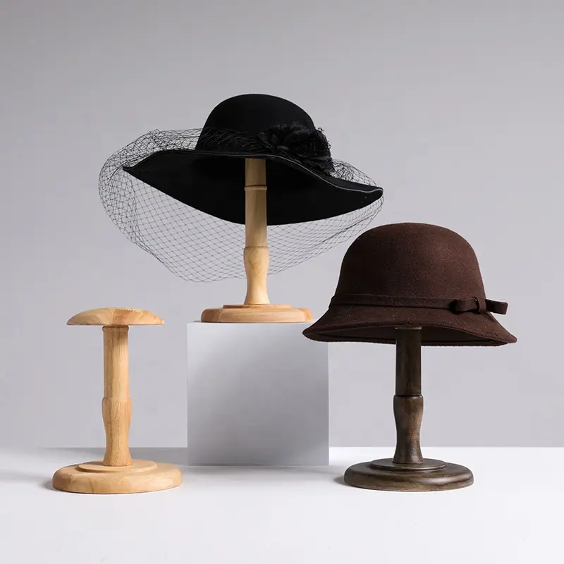 Лидер продаж, отдельно стоящий деревянный держатель для шляп, демонстрационная стойка, антикварная стойка для шляп для розничного магазина одежды