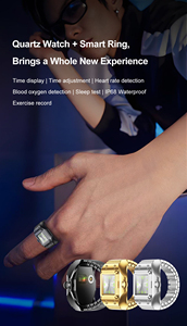 TechStar TWR01 석영 시계 스마트 링 시간 표시 조정 수면 모니터링 건강 심박수 혈액 산소 하이 퀄리티 - Product Image 2