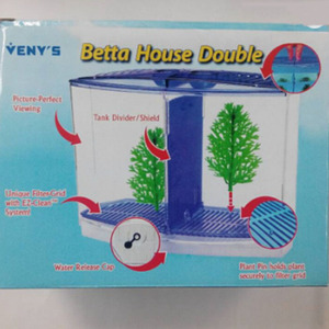 Thiết kế độc đáo Aquarium <span class=keywords><strong>Betta</strong></span> Fish Bowl chia 2 ngoài Acrylic Fish Tank dễ dàng để làm sạch Acrylic Tank - Product Image 2