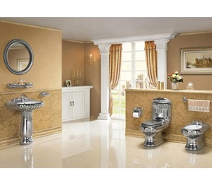 Ceramic Toilet Wc <strong>Gold</strong> Color Toilet Bowl Basin <strong>Bidet</strong> Bathroom Sanitary Ware Toilet - Product Image 2