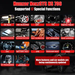 Humzor NexzSYS NS706 sistema completo OBD2 Scanner OBD 2 strumenti di diagnostica per auto 17 servizi di Reset ECU programmatore chiave per auto di nuova energia - Product Image 5