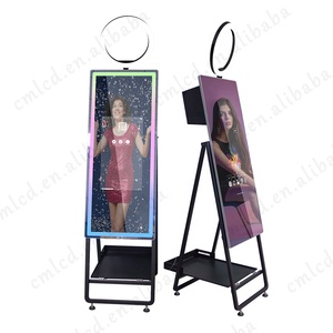 Spiegel Foto kabine Bild mich Spiegel Selfie Photo booth Shell faltbare magische Spiegel Foto kabine mit Kamera und Drucker Raum