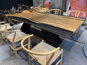 Tự Nhiên Saman Gỗ Rắn Với Trong Suốt Nhựa Epoxy Bảng Top Với Ghế Ăn Từ Việt Nam Với Nhà Máy Giá Rất Rẻ - Product Image 3