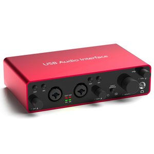 Soporte XLR Micrófono Mezclador de audio Estudio 48V Potencia Podcast Grabación 192kHz Interfaz de audio USB Tarjeta de sonido 2024 - Product Image 2