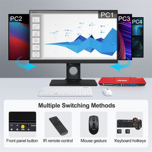 TESmart-Conmutador KVM, entrada 3 HDMI, 1 salida USB C con salida de audio EDID 4K60Hz L/R, 4x1 - Product Image 5