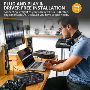 Nuevo diseño Múltiples opciones de interfaz de audio USB para grabar