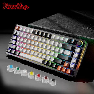 Rain Bowretro <strong>Macro</strong> Pc Switches Rgb Switch Tablet Backlit for Win Ios Gaming Transparent Gamers Switches Mechanical Keyboard - Product Image 4