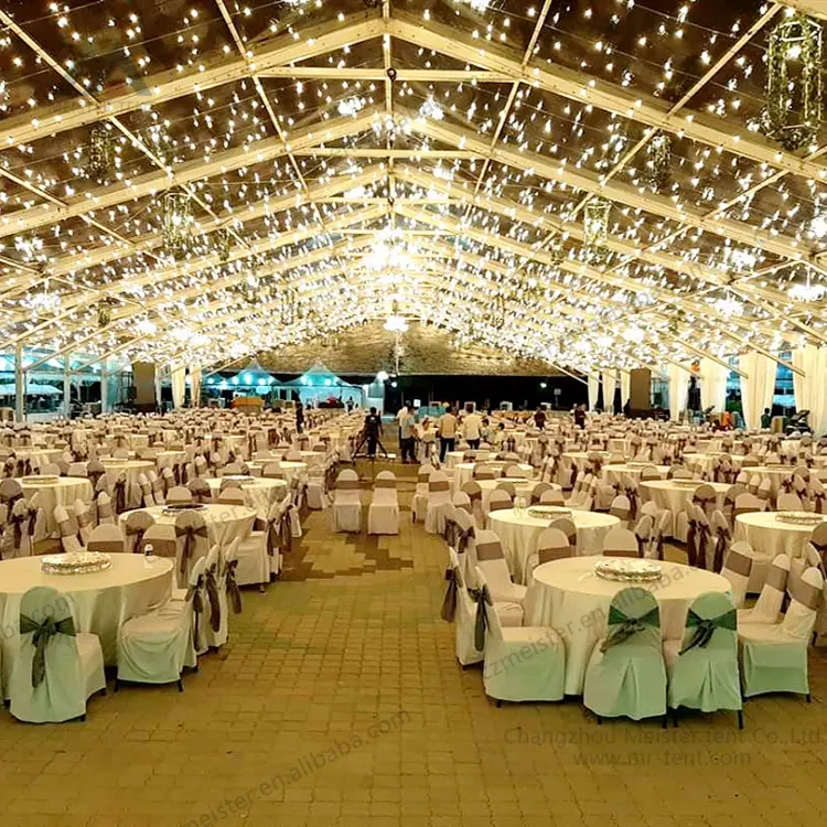 Grande teto transparente marquee de festa de casamento, ao ar livre grande sala de tenda para eventos