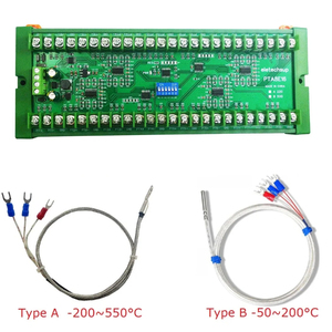PTA8E16 DC12V/24V 16CH Entrada analógica RS485 PT100 RTD Sensor de temperatura Colector Modbus RTU Adquisición de alta temperatura - Product Image 1