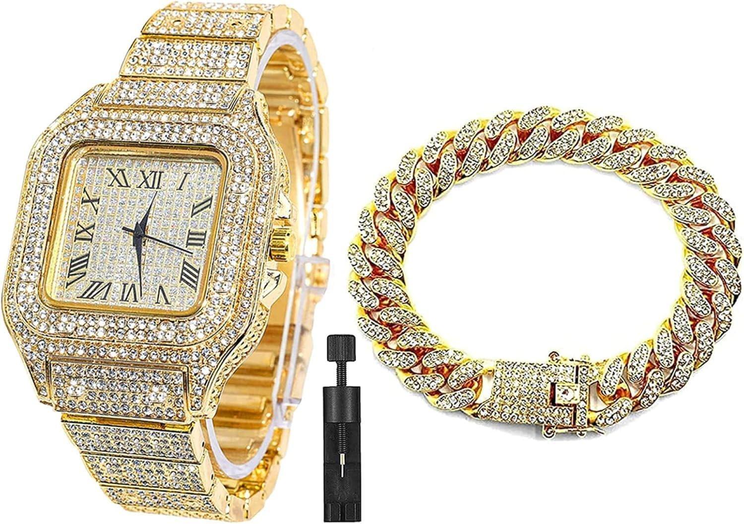 Montre en or et bracelet de 12 mm A