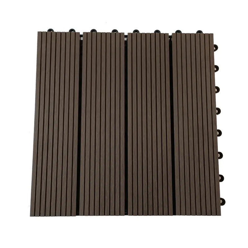 インターロックプラスチック木製ボードDIY WPC複合コーヒーデッキ300*300 * 22mm床タイル屋外