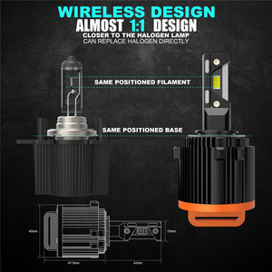 H7 düşük işın LED far lambaları neredeyse 1:1 tasarım süper parlak halojen doğrudan akıllı çözme Canbus IC sürücü kablosuz - Product Image 4