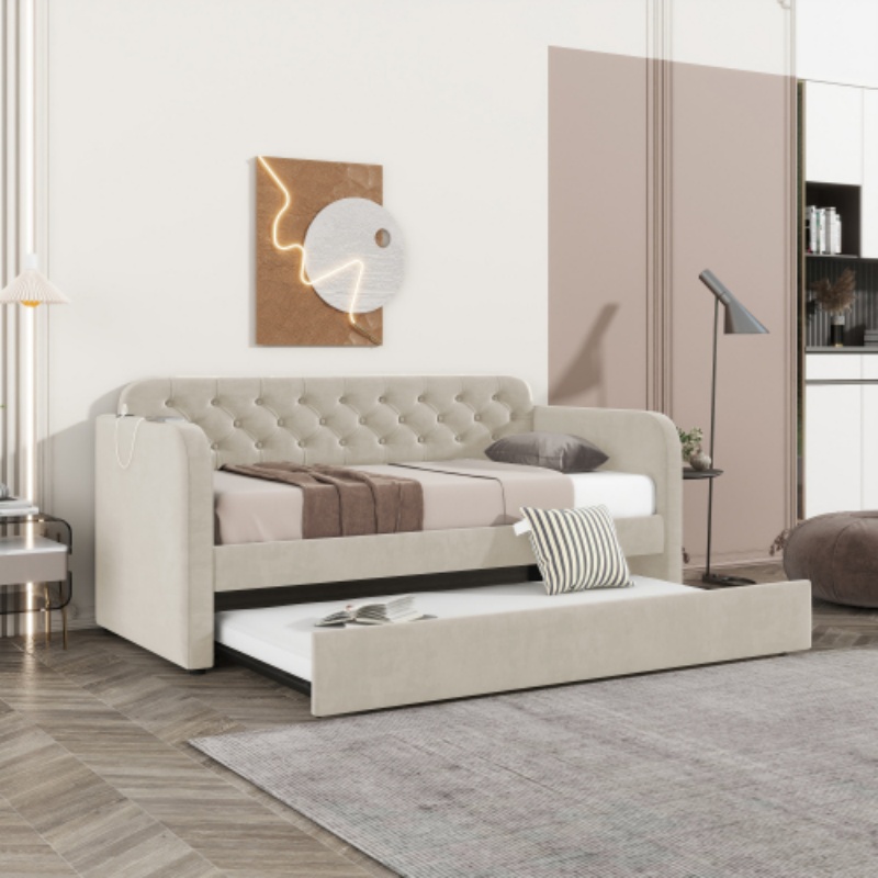 Light beige + Velvet + American Design