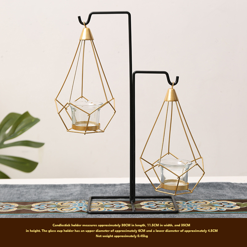 Double hook candle holder
