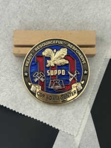 Tùy Chỉnh Cameroon 3D Thanh Kiếm Đôi Ve Áo Trâm Hollow-out Kim Loại Phù Hiệu Cho Militaires De Pentathlon Cieso Mạ Huy Hiệu Thể Thao - Product Image 5