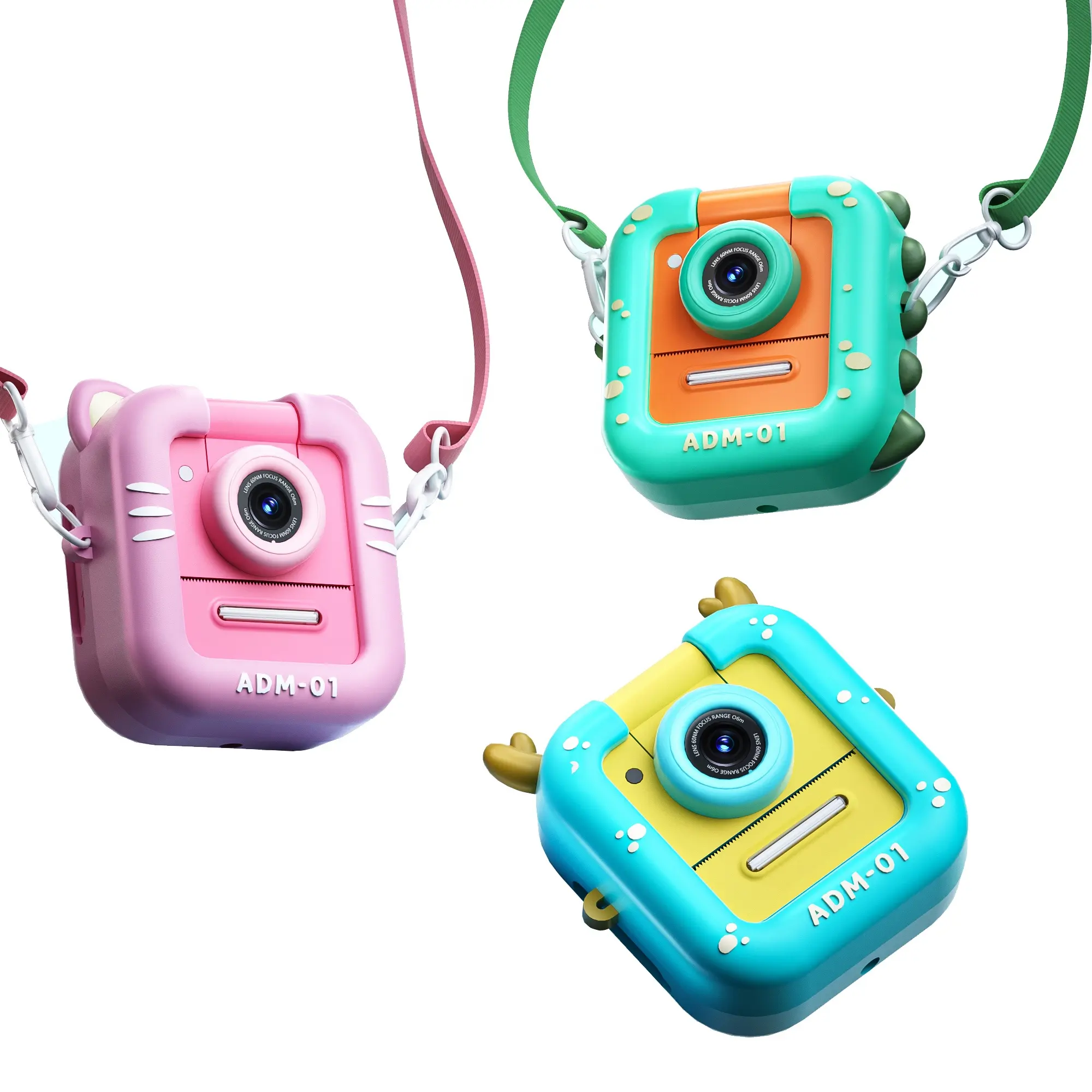 كاميرا M8 بشاشة حرارية طباعة فورية للأطفال ، كاميرا صغيرة فورية ، عدسة قابلة للقلب للأولاد والبنات
