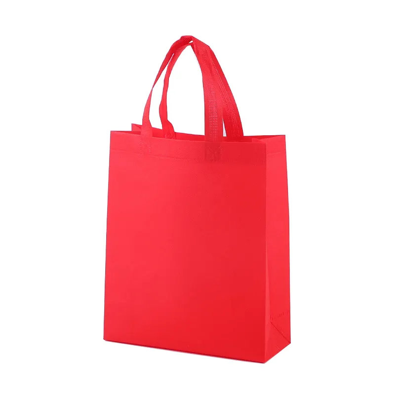 Toptan yaratıcı tasarımı özelleştirilmiş Logo kullanımlık renkli alışveriş geri dönüşümlü Tote olmayan dokuma çanta adedi 50 adet