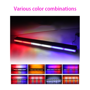 12V-24V COB LED Strobe kabin işık çubuğu trafik danışmanı Amber çatı 2 yan yanıp sönen acil uyarı lambası manyetik tabanı ile - Product Image 3