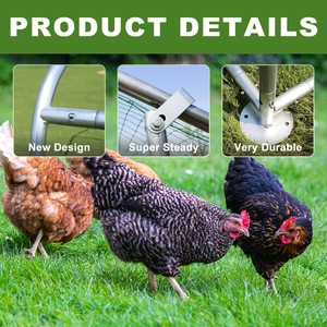 Üreticinin yeni galvanizli prefabrik tavuk ve tavşan Coop ile arka bahçesinde çiftlik veya ev kullanımı için yükseltme tel örgü Run - Product Image 6