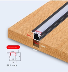 競争力のあるLEDリニアライトハウジングチャンネル押し出し埋め込み式超スリム<span class=keywords><strong>7mm</strong></span>埋め込み式アルミニウムLEDプロファイル用