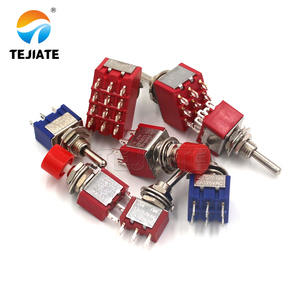 6 pin elektronik 2 pozisyon 3/9/12 Pin mikro kapalı geçiş anahtarı Push Button anahtarları 3 pozisyon kapak kırmızı 9 Pin geçiş anahtarı - Product Image 3