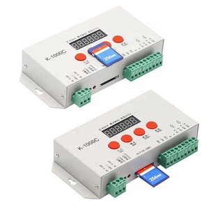 Nuovo Software 2048 pixel Controller luce Led programmabile DMX512 scheda SD T1000s K-1000C Controller LED SPI digitale a colori