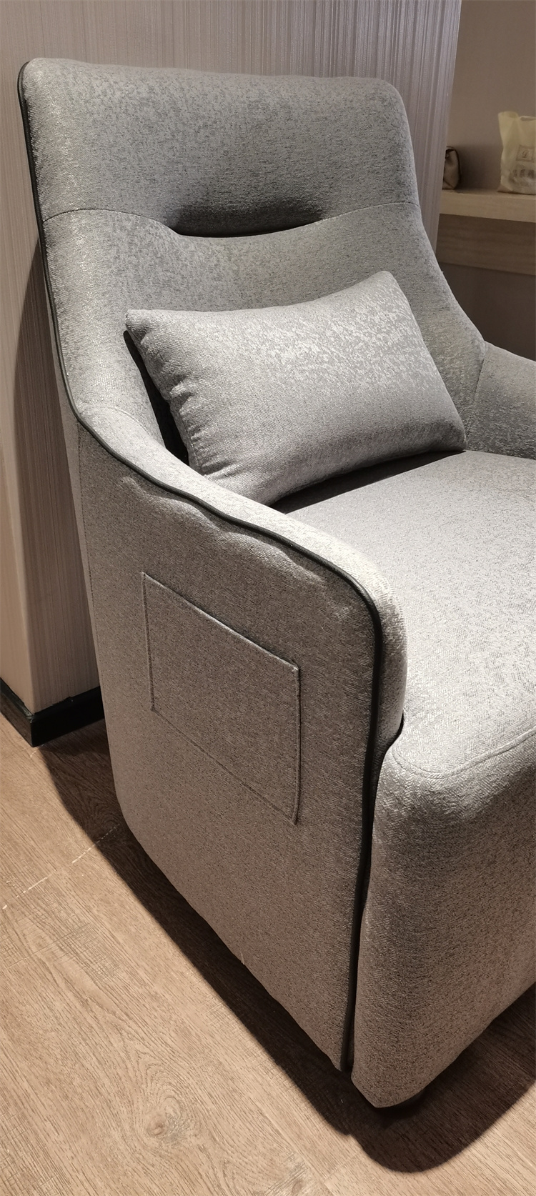foshan furniture factory fabric solid wood frame gray technology cloth sponge modern style light luxury living room sofa