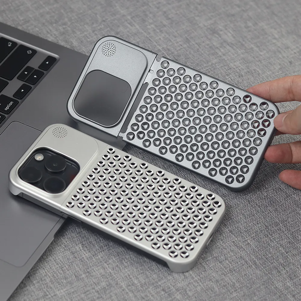 VIETAO POPULAR Aluminium Heat Dissipation Phone Case For Iphone 15 Pro Max 14 Pro Max Metal Fragrance Frameless Phone Case