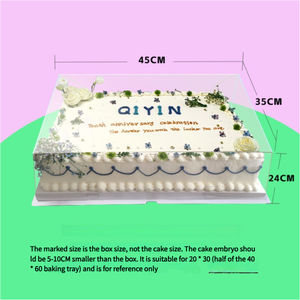 Scatola per torta rettangolare Extra Large Cupcake trasparente di grandi dimensioni apertura scatola celebrazione imballaggio torta all'ingrosso