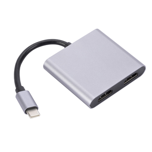 4 in 1 Type C HUB พร้อม2 * HDMI 4K30Hz USB 3.0 5Gbps Pd 100W MST ชาร์จข้อมูลสำหรับแล็ปท็อป/พีซีความละเอียด4K ที่ได้รับการรับรองจาก ROHS - Product Image 4