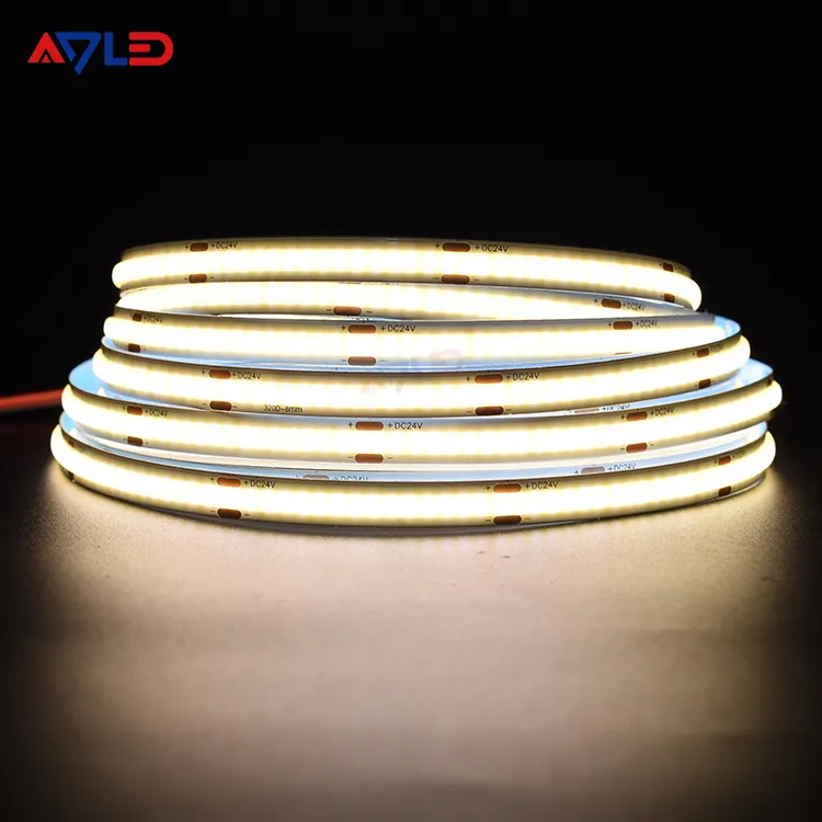 3 ans de garantie Bande LED COB 320LEDs CE RoHS 12V 24V 100ft Blanc Chaud 6500k Lumière Flexible Bande LED COB