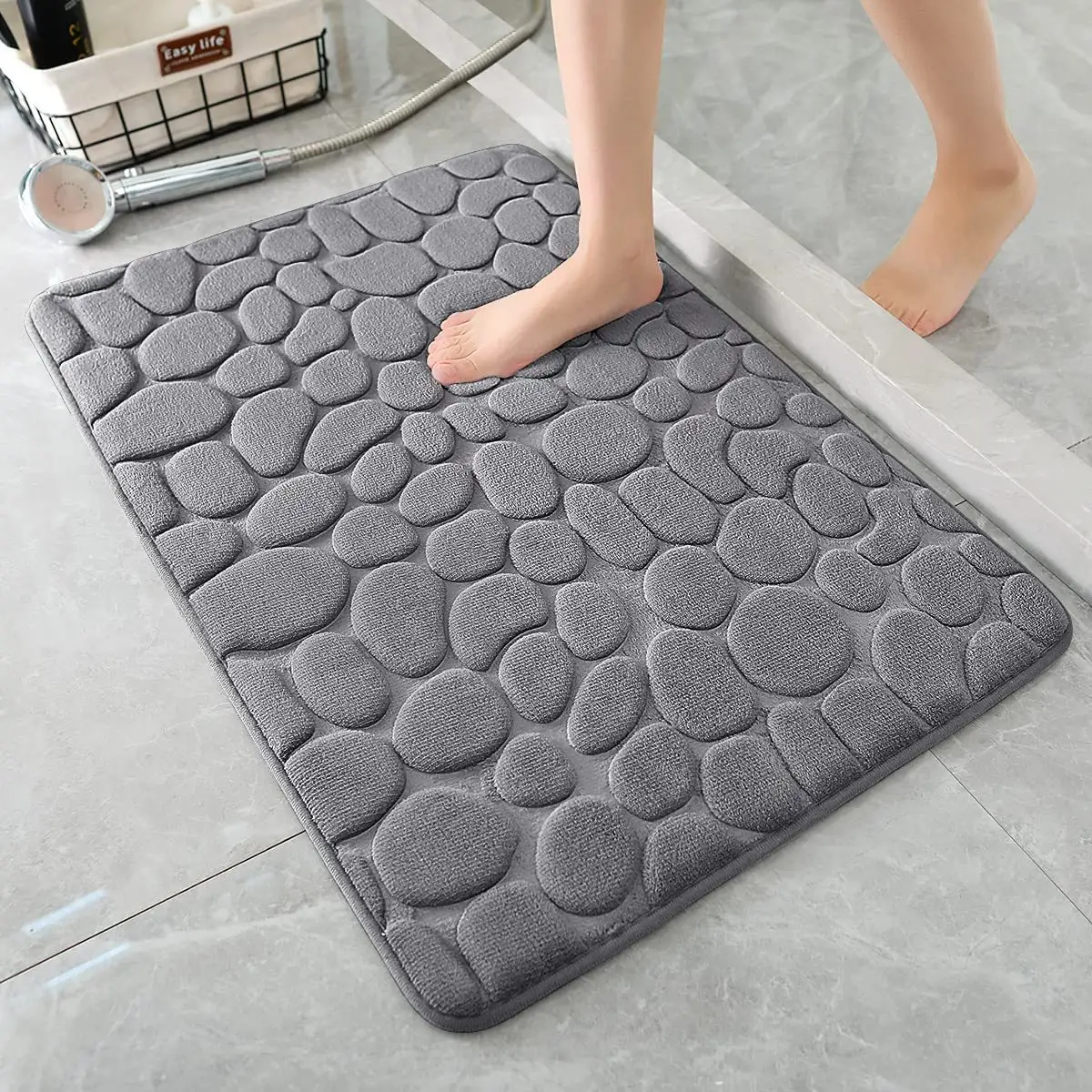 Soft Memory Foam Shower Bathroom Floor Mat Tapetes Quick Dry Absorvente Non Slip Sutera Stone Bath Mat