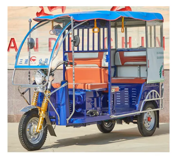 China Supplier E Rickshaw with Long Range 130km Electric Tuk Tuk 6 passenger Three Wheel Motorized Tricycles