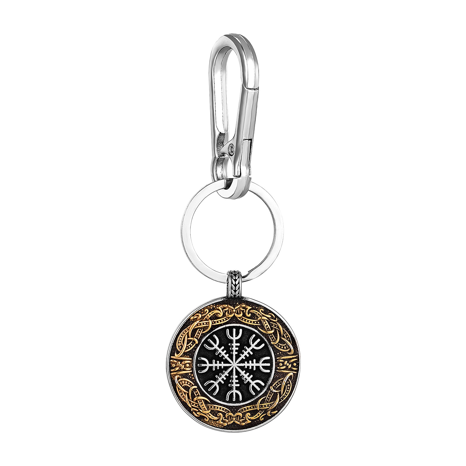 Pendentif bicolore avec fermoir bec d'aigle