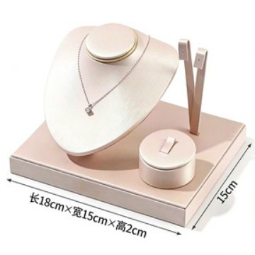 Champagne gold brushed jewelry display stand