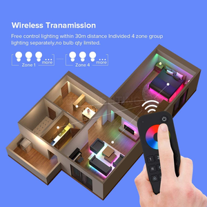 RGB RGBW 4PIN 5PIN Светодиодная лента RT9 и VP контроллер 4 зоны RF беспроводной пульт дистанционного управления RGB RGBW Светодиодная лента - Product Image 2