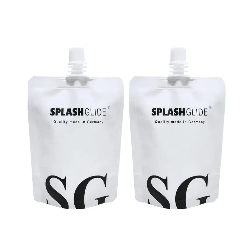Impresión personalizada acabado mate de papel de aluminio a base de agua, lubricante sexual de embalaje de pie pico bolsa para el cuerpo Gel lubricante