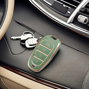 Hyundai Accent araba anahtarlık için TPU anahtar kapak 4-Button tutucu kılıf ile Tucson Verna Verna - Product Image 2