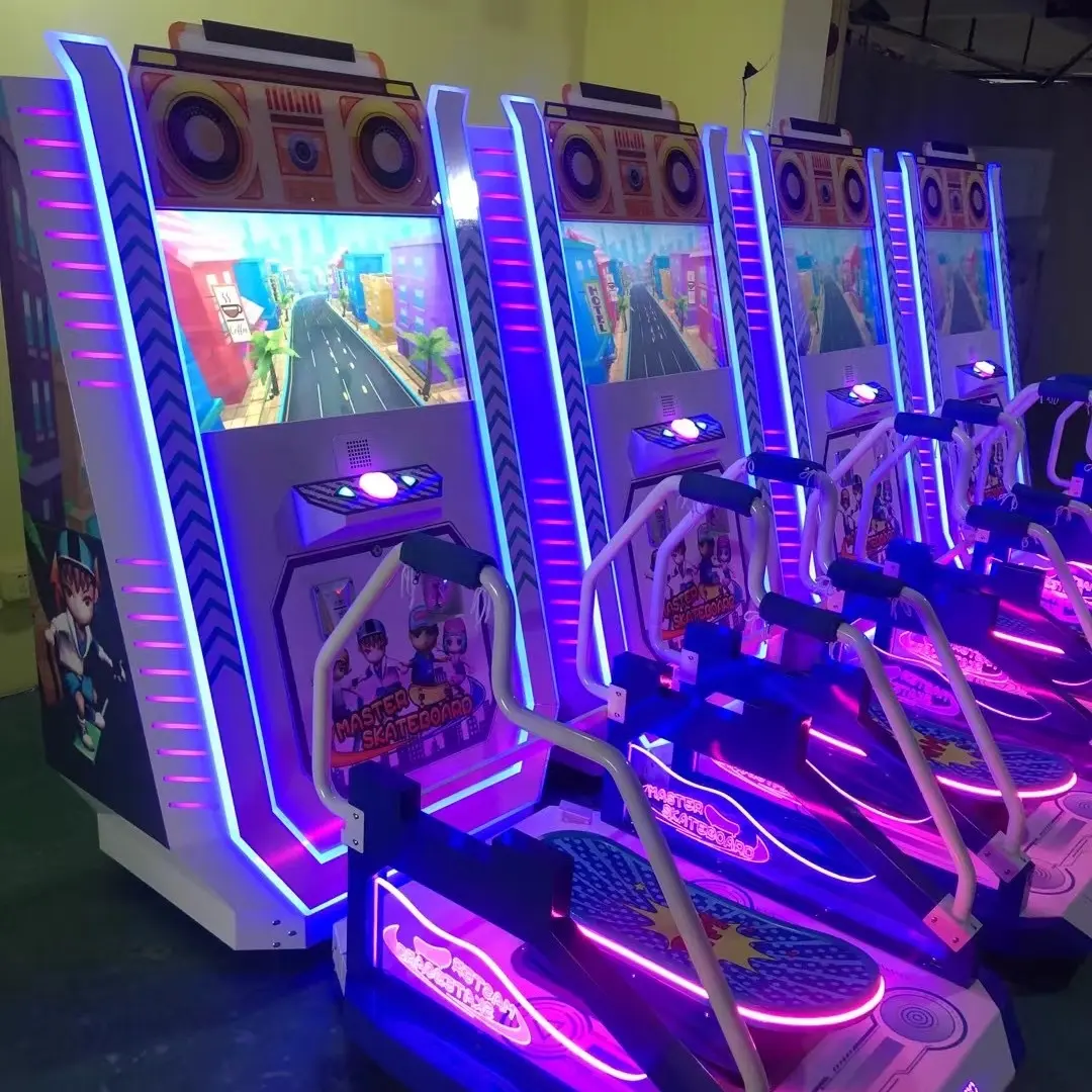 Vente chaude nouveau 1P simulateur de planche à roulettes d'arcade à pièces Machine de jeu de course de joie d'amusement de Sport d'intérieur