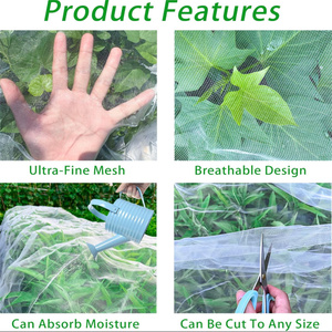 60 Mesh 80 Mesh özelleştirilmiş sebze sera HDPE cibinlik kapak, 3x10 m böcek bariyeri netleştirme - Product Image 5