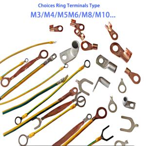 Özel 1mm 1.5mm2 sarı yeşil topraklama kablo tel düzeneği yalıtımlı halka tipi terminaller M3 M4 <span class=keywords><strong>M5</strong></span> M6 elektronik kablolama için